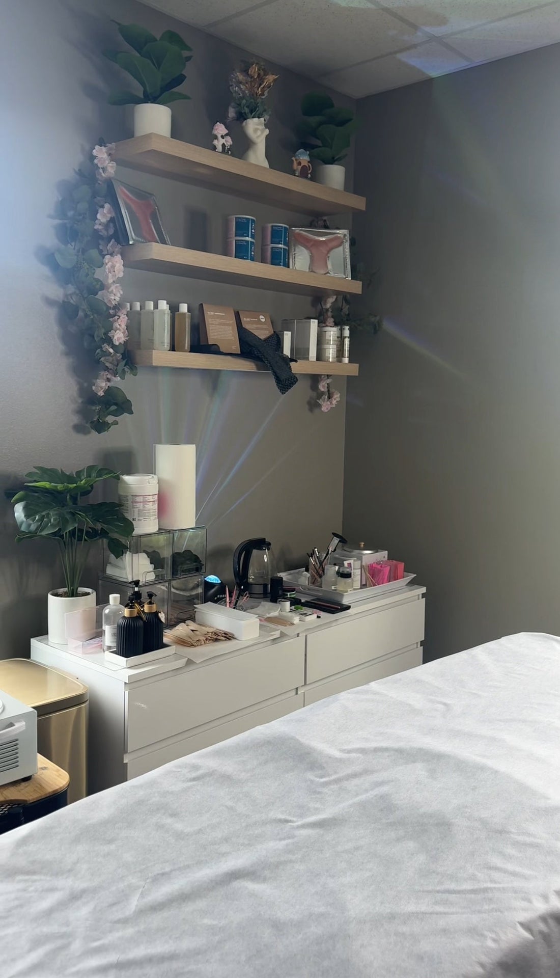 Client visiting Beauty Bar by Mare in Spring TX for a professional Brazilian wax service in a clean private waxing studio.