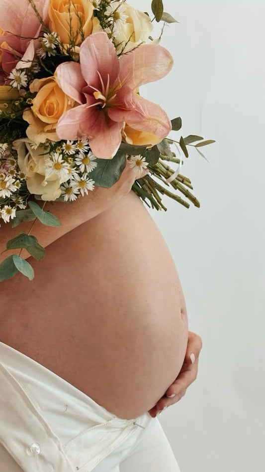 Pregnant woman receiving a gentle waxing treatment at Beauty Bar by Mare in Spring, TX.